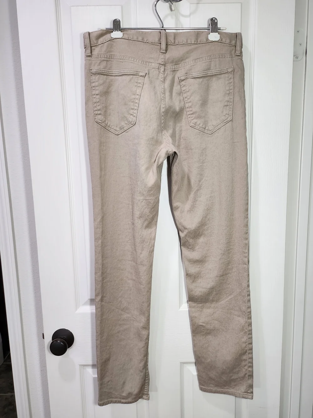 Banana Republic Slim Fit Linen Blend Stretch Pants Khaki Tan Size 33x32